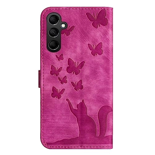 Cute Cat Case - PU Leather Flip Cover for Samsung Galaxy A14 5G