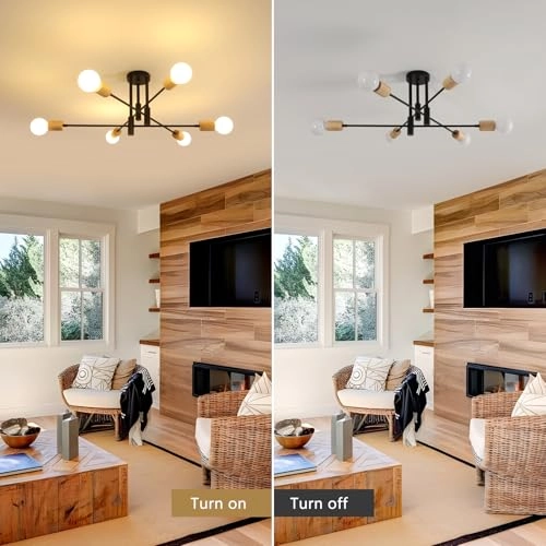 Industrial Chandelier - 6 Lights E27 72 cm