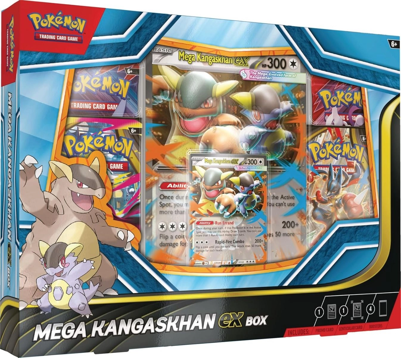 Mega Kangaskhan ex - Box 1 foil promo 1 oversize lenticular 4 booster packs