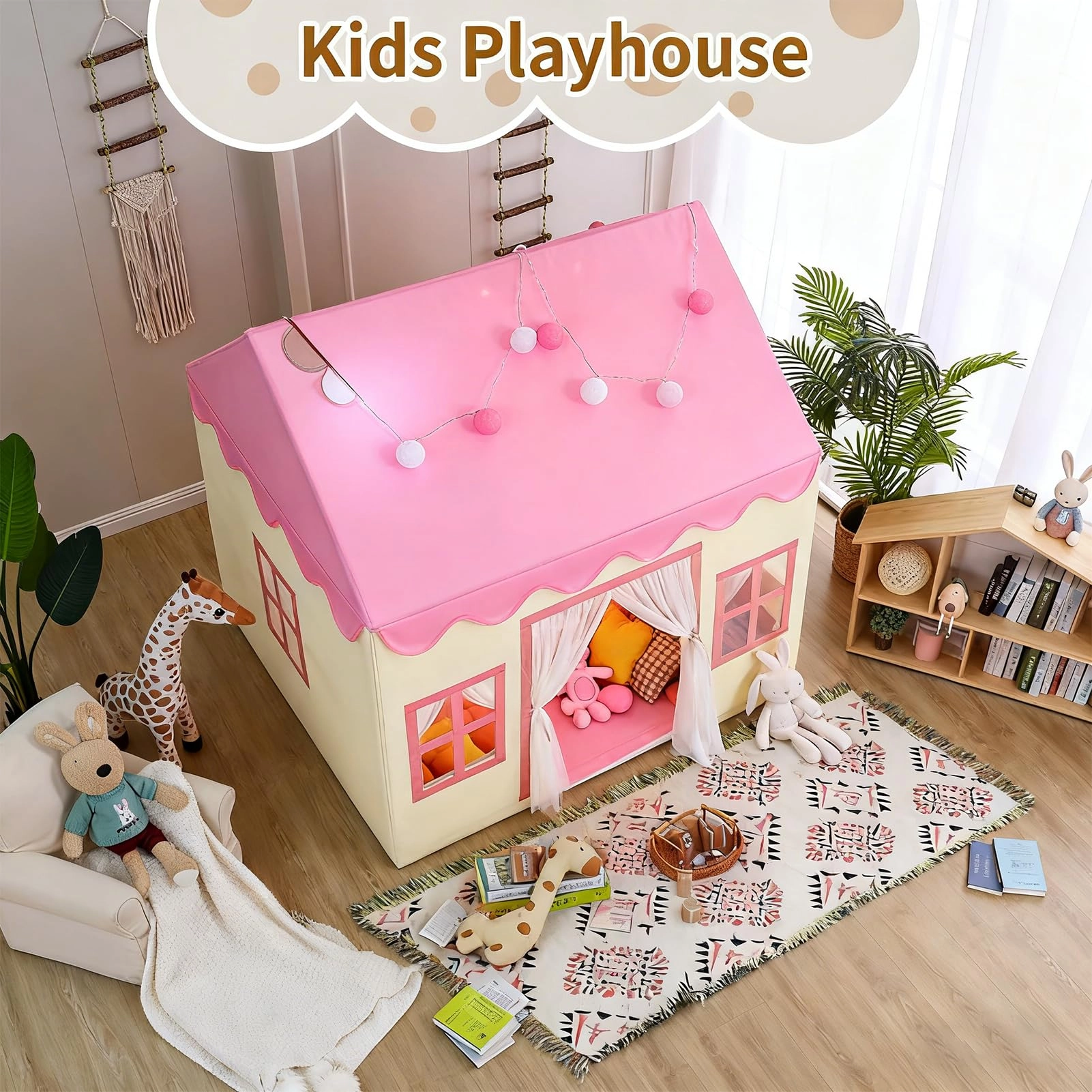 Kids Tent Playhouse - Large Pink
