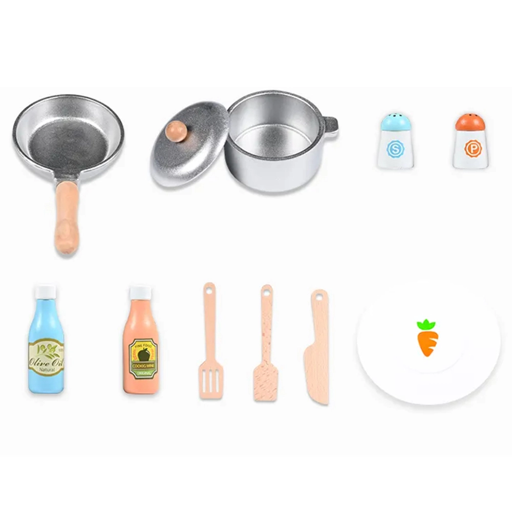Wooden Kids Cooking Toy Play Set