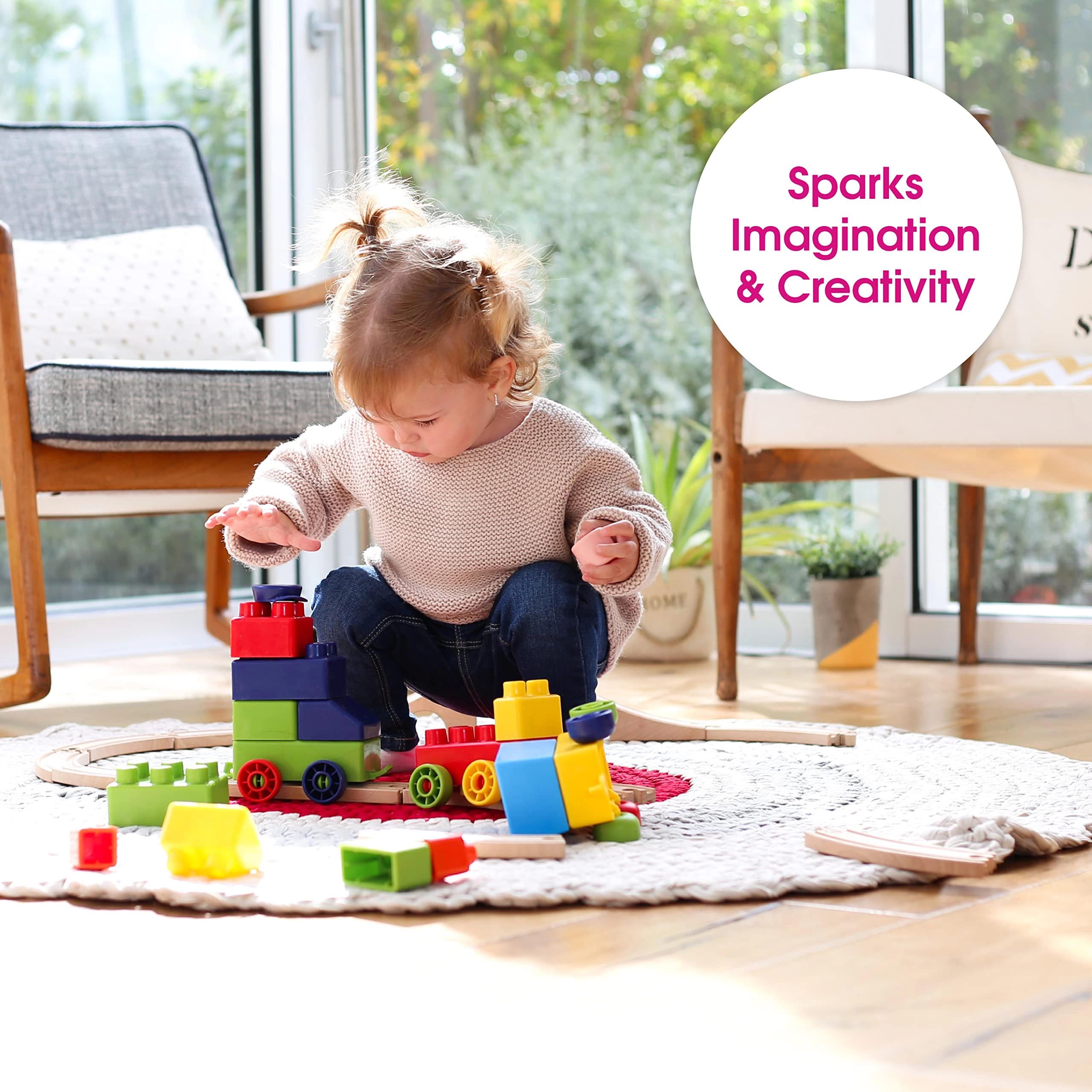 TrainThemed Soft Baby Blocks - 30 pcs