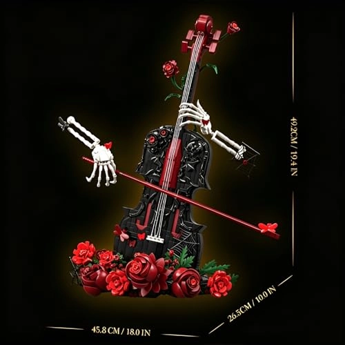 Gothic Roses Violin - 1429 pcs