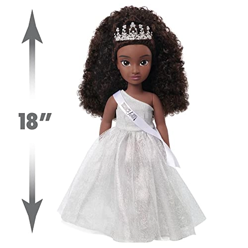 Nicole Homecoming Queen Doll - 18-inch Deep Brown 4A textured hair Ages 3+