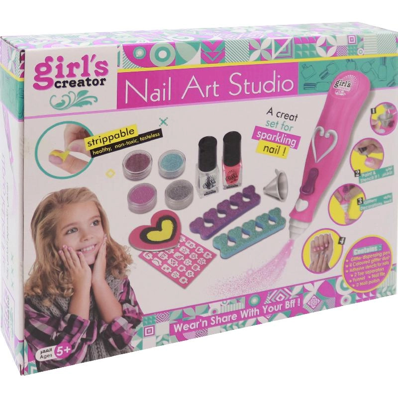 Girl's Creator Nail Art Studio Play Set - 5+ years