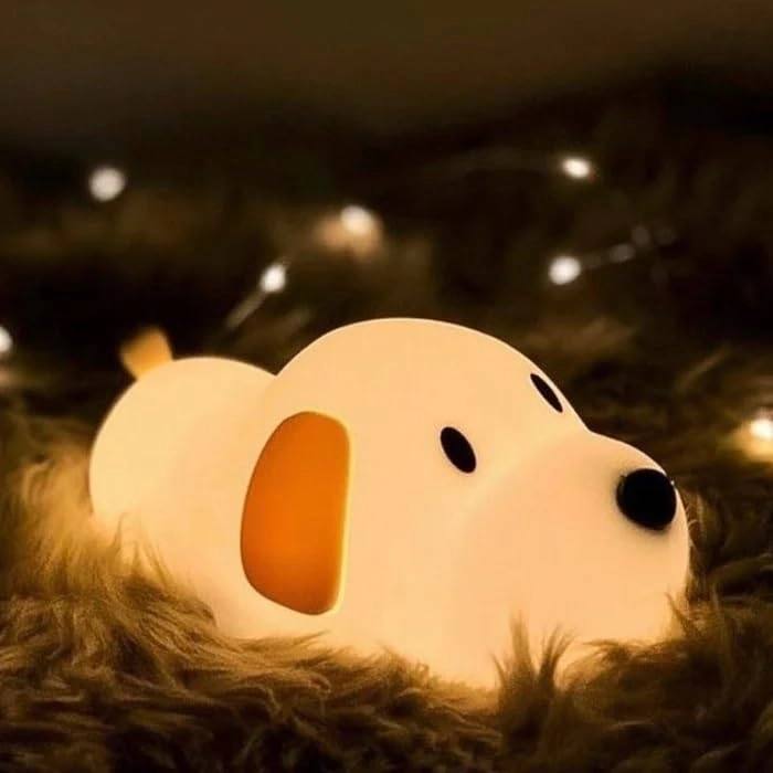 DesiDIya, Contact: +91-7572888999, info@desidiya.com, Desidiya Sleeping Puppy Lamp - USB white