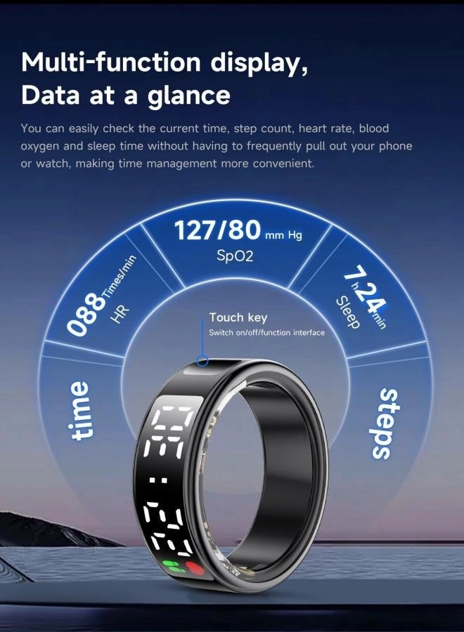 Smart Ring Health Tracker - IP68 Waterproof 10-Day Battery Sleep Tracker
