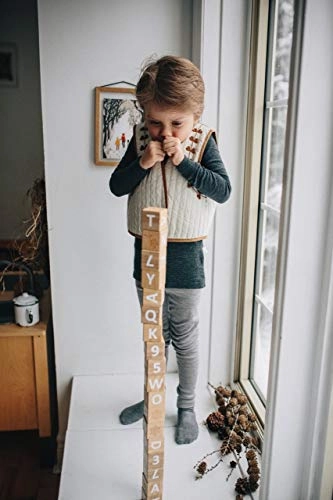 Crafted Abc Bamboo Blocks - 18 Months 18 pieces