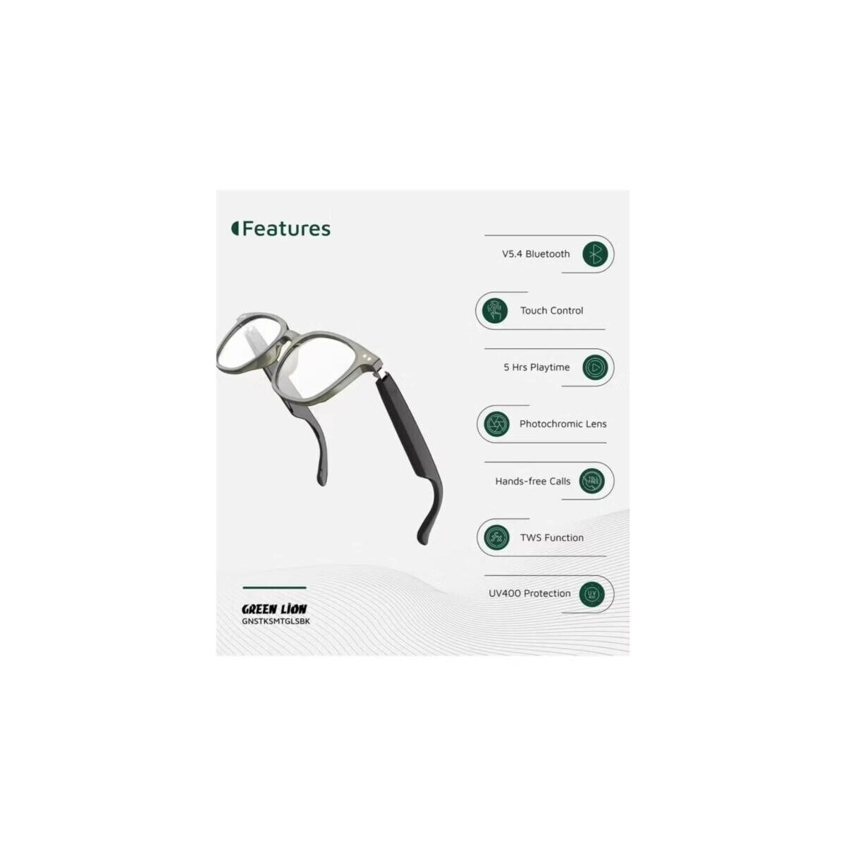 Stockholm - Smart Audio Glasses Black Bluetooth 5.4
