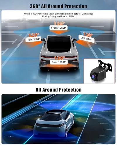 4-Channel Dash Cam - 1080P 30FPS