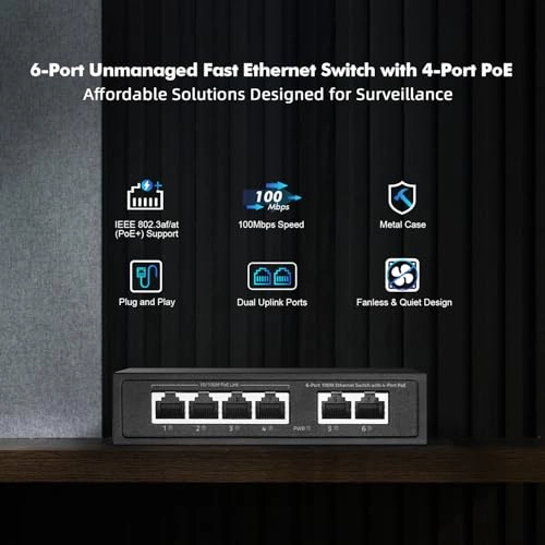 6x100M POE - 6-ports