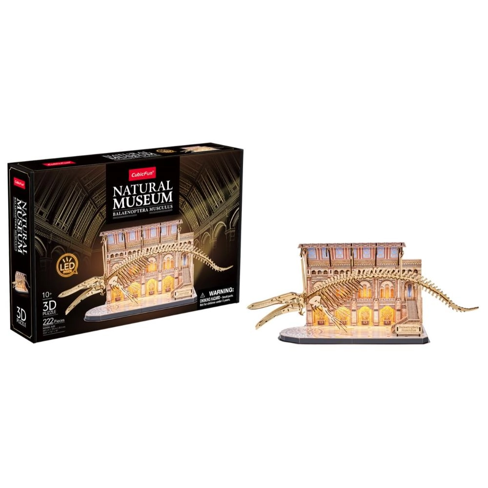 Blue Whale 3D Puzzle (527-L545H) - 222 pcs, LED