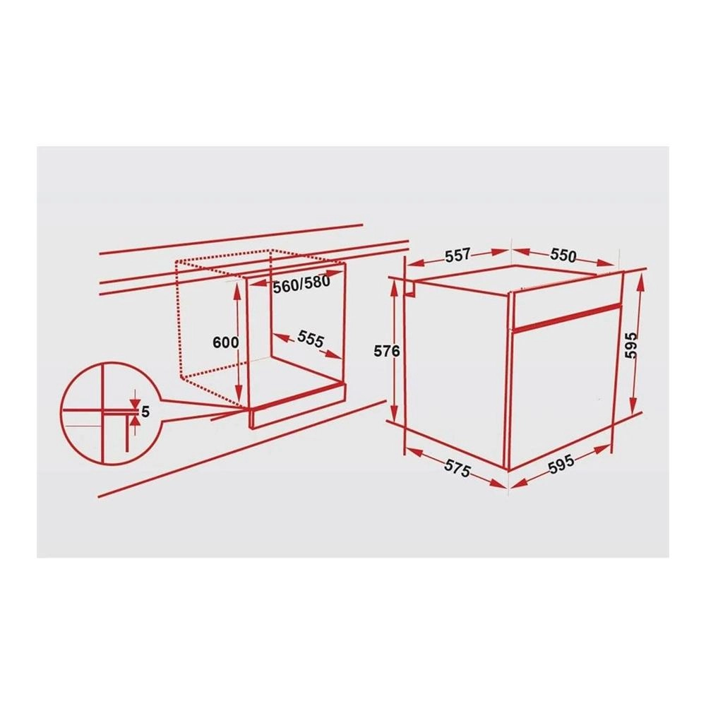 Hoover HEO-V6065-BBI 60cm Electric Oven