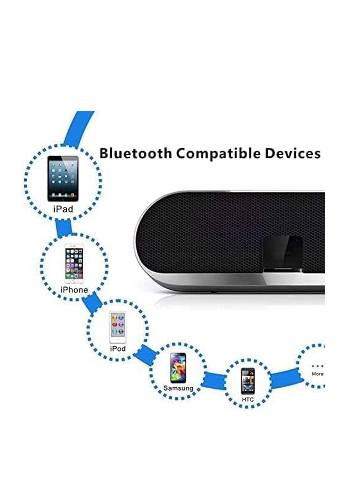 30 Pin Bluetooth Receiver - Bluetooth Compatible 2.0 30-pin docks