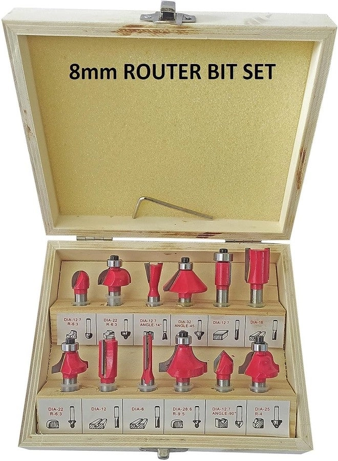 Rotary Bit Set - 8mm 12pcs