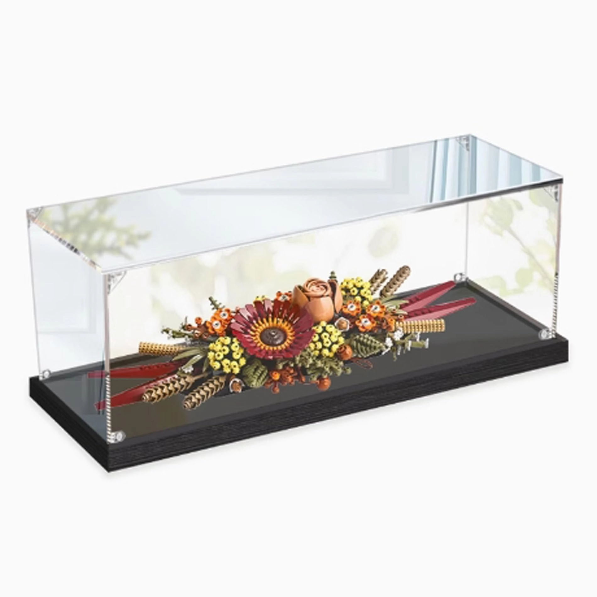 YUANZITIAN Acrylic Display Case for LEGO 10314 Eternal Flower Flourish Model - Acrylic 3mm Dustproof