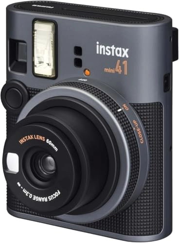 Instax Mini 41 + Instax Mini Instant Film - 20 Sheets + Photo Album - 64 Pockets + Microfiber Cleaning Cloth