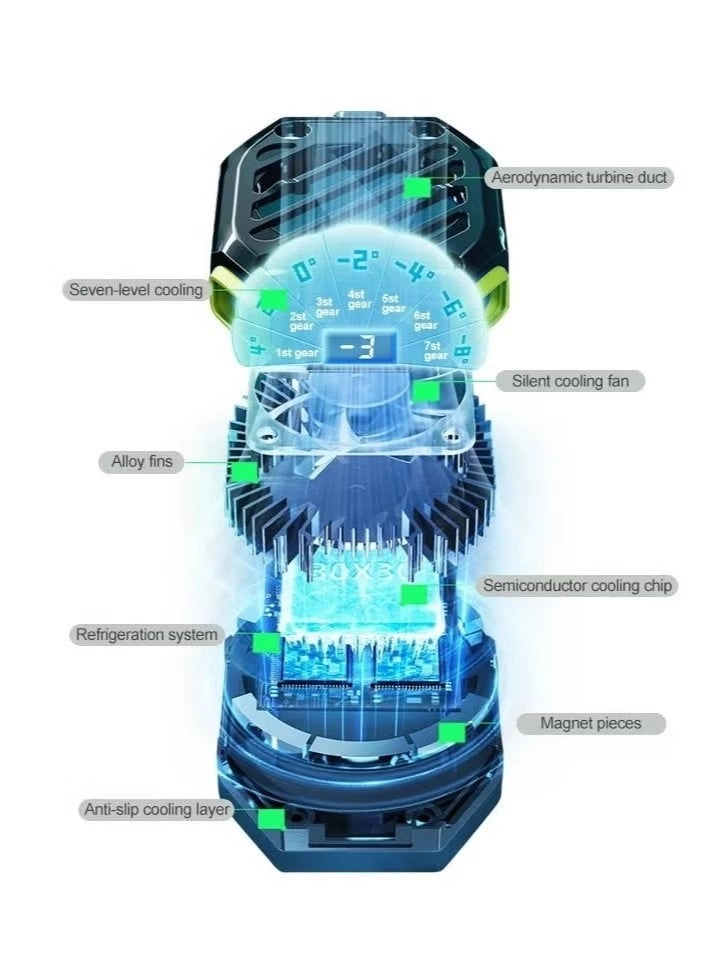 X111 Mobile Phone Cooler - 1800mAh Magnetic Semiconductor Cooling