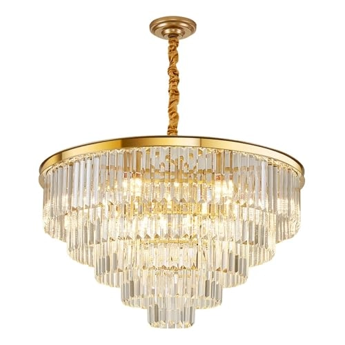 16 Lights Large Crystal Chandeliers - 3 Colors Temperature Adjustable