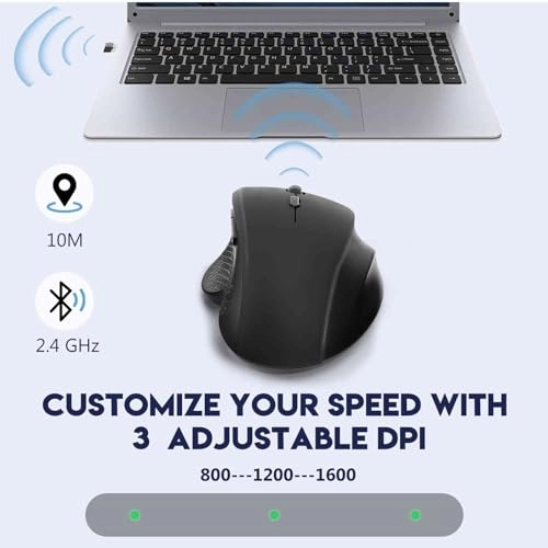 2.4GHz Rechargeable Wireless LED Mouse - Bluetooth