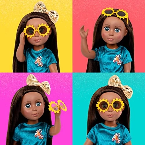 Odessa Fashion Doll - 14-Inch Dark Skin Tone Black Hair Green Eyes Ages 3+