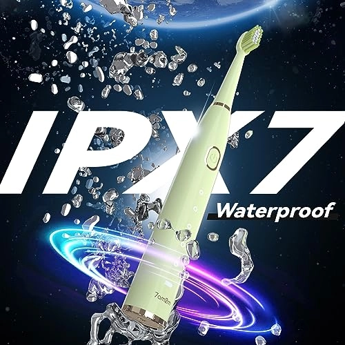 Sonic Electric Toothbrush - 8 Heads 5 Modes Midnight Black