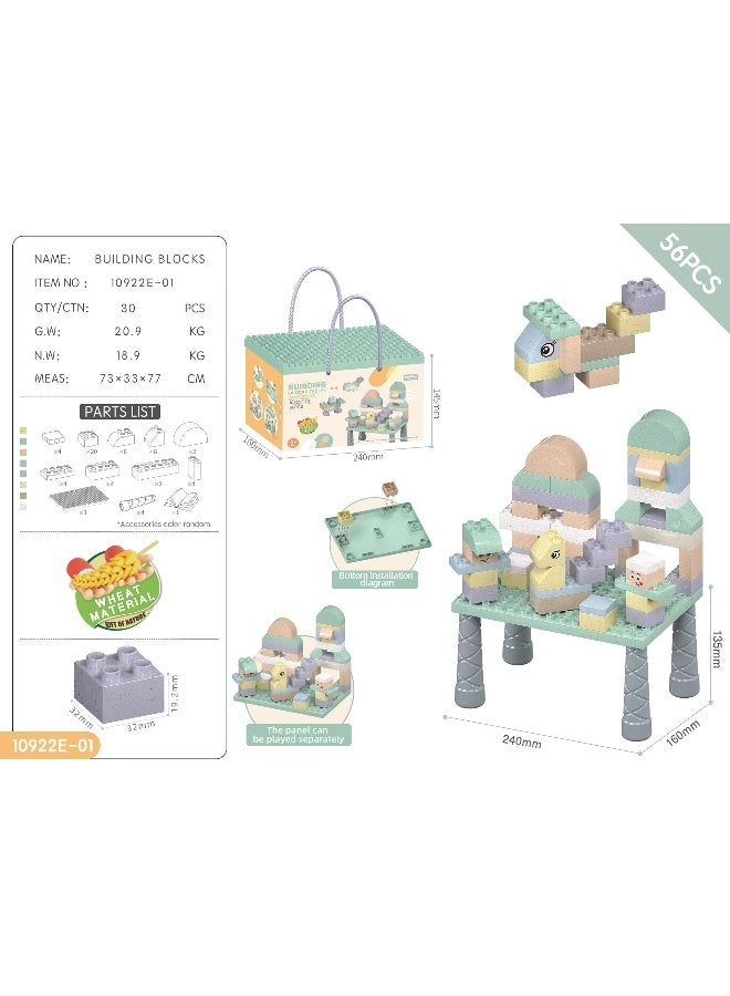 Large Particle Straw Building Blocks - Eco-friendly straw Parent-child assembly