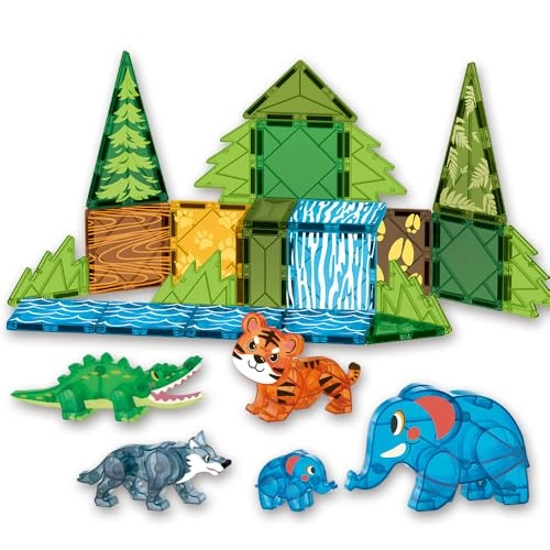 Magnetic Tiles Set Jungle Animals - 30pcs