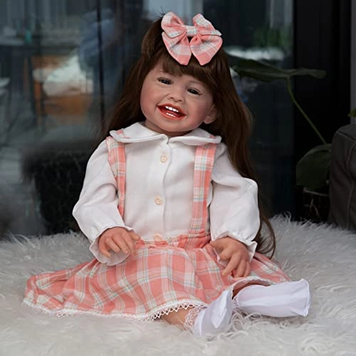 Rebirth Baby Doll - 48cm/58cm Silicone Limbs Cloth Body Panda Clothes Gift Set