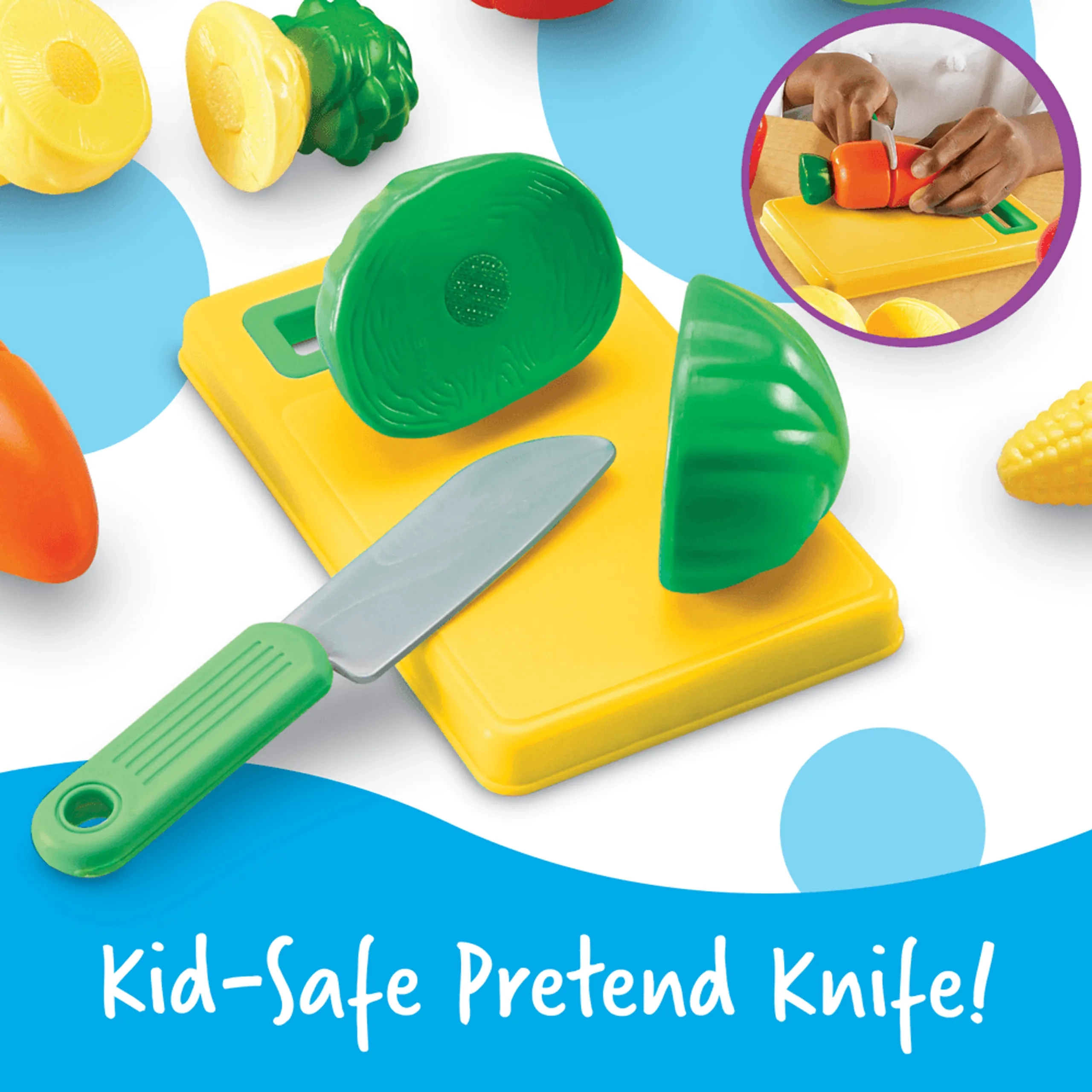 Pretend And Play Sliceable Fruits And Veggies Set - Suitable for 3 years and above 23 Pcs