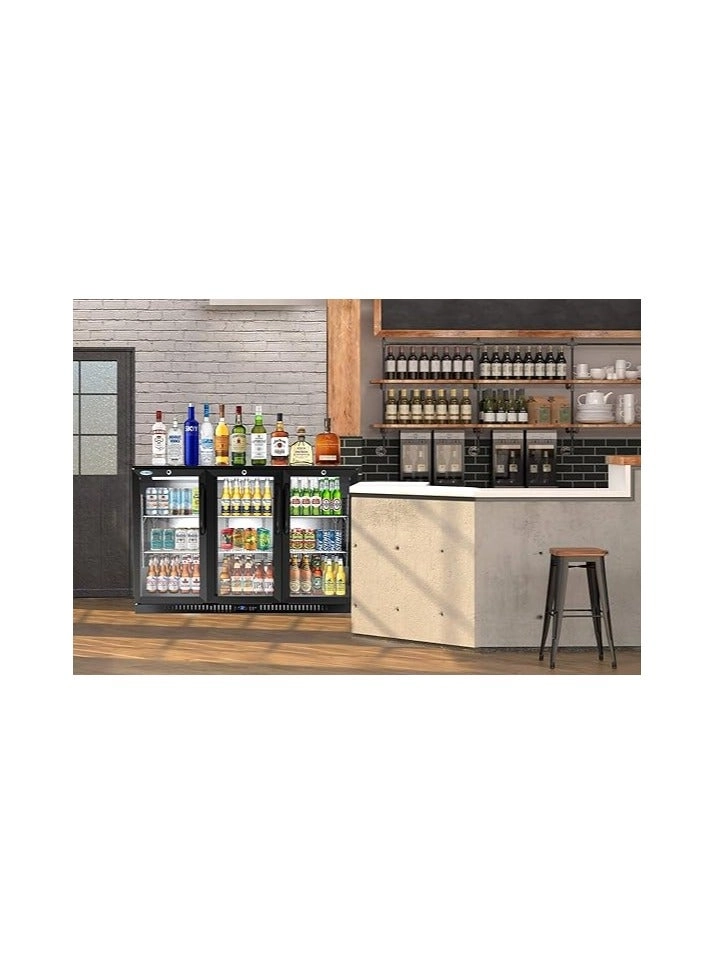 3 Door Back Bar Cooler - 11 cu.ft 32-50 Fahrenheit