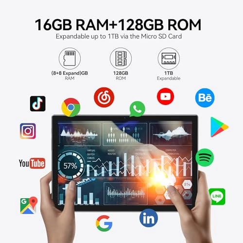 Latest Android 13 Tablet - 128GB 10.1"