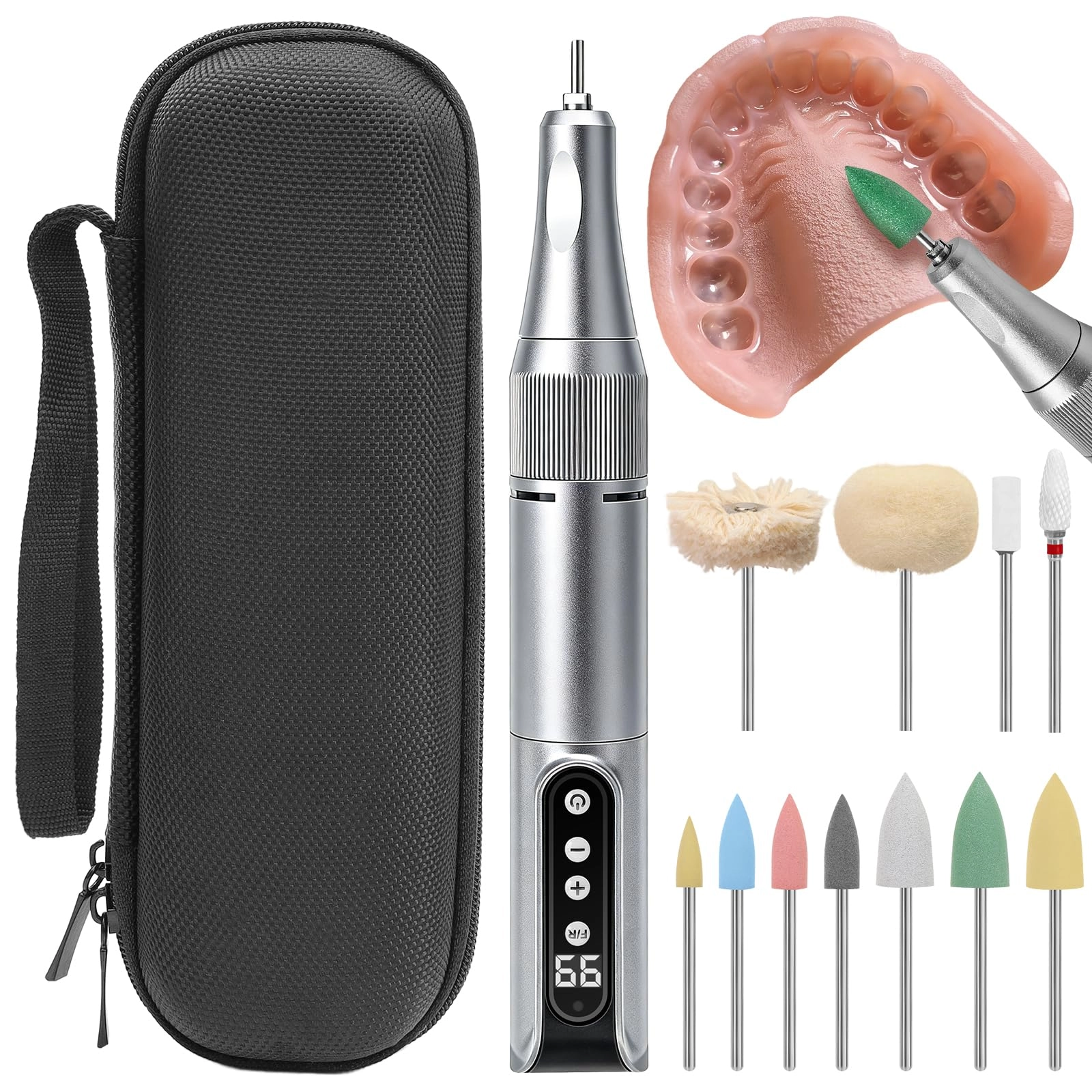 JUZUXI Mini Polisher - 35000 RPM 11 Polishing Heads