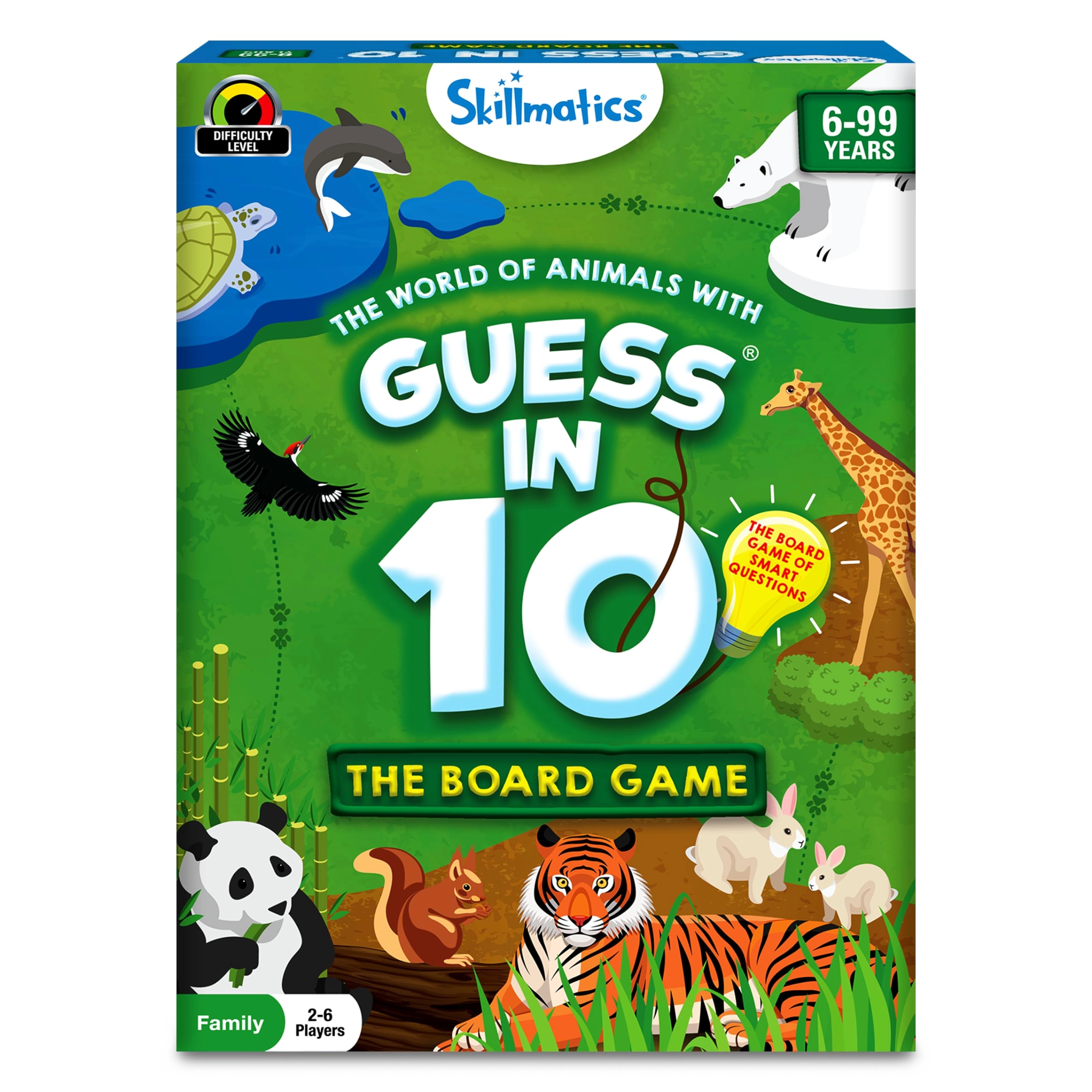 Skillmatics Guess in 10: Animals - Card & Board Game