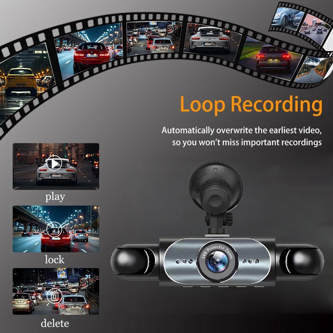4 Channel Dash Cam - 1080P