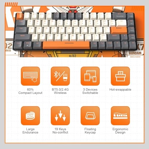 68-Key Mechanical Keyboard - US Wireless