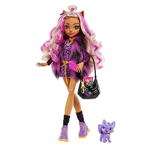 Clawdeen Wolf Fashion Doll - Pet Dog Crescent Accessories Ages 4+