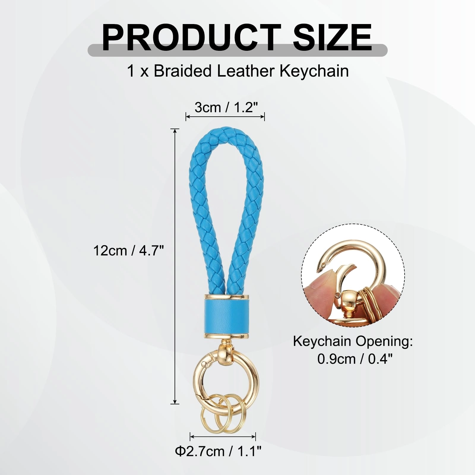Braided Leather Keychain - Animal