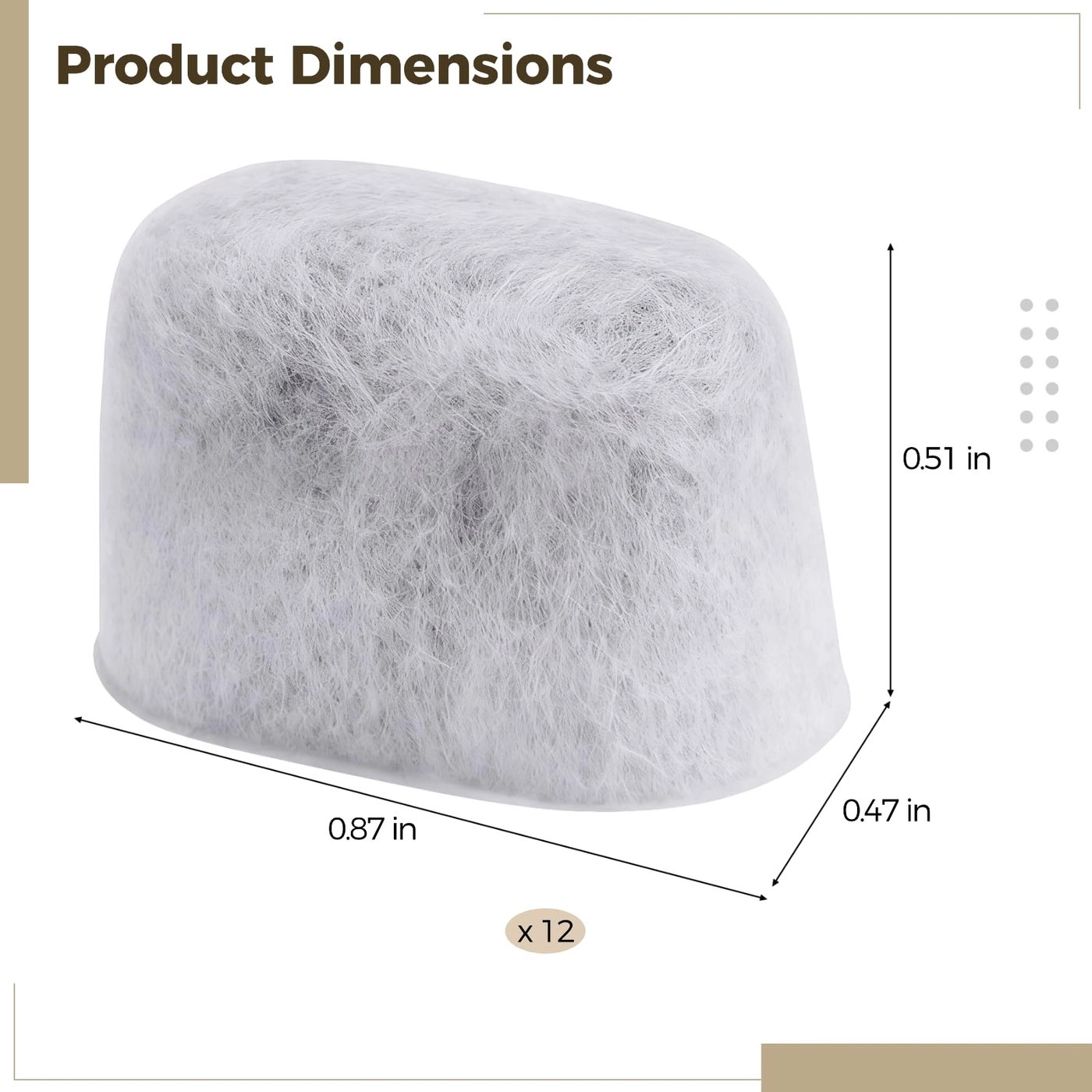 Non-Woven Charcoal Water Filter Inserts Pack