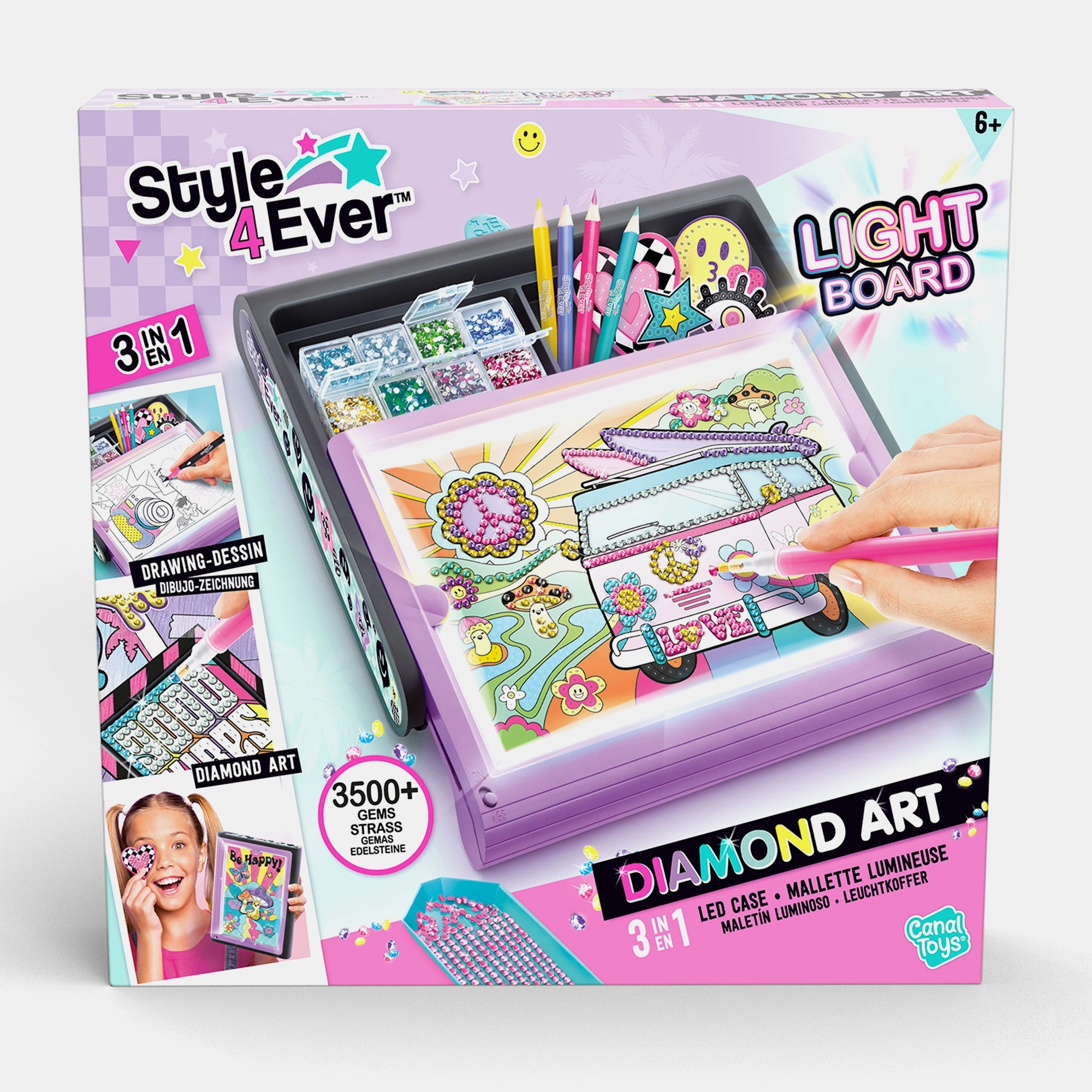 Canal Toys Diamond Art 3-In-1 Led Case - 6+ years 1 pc