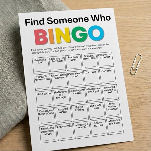 Office Bingo Cards - Adult 25