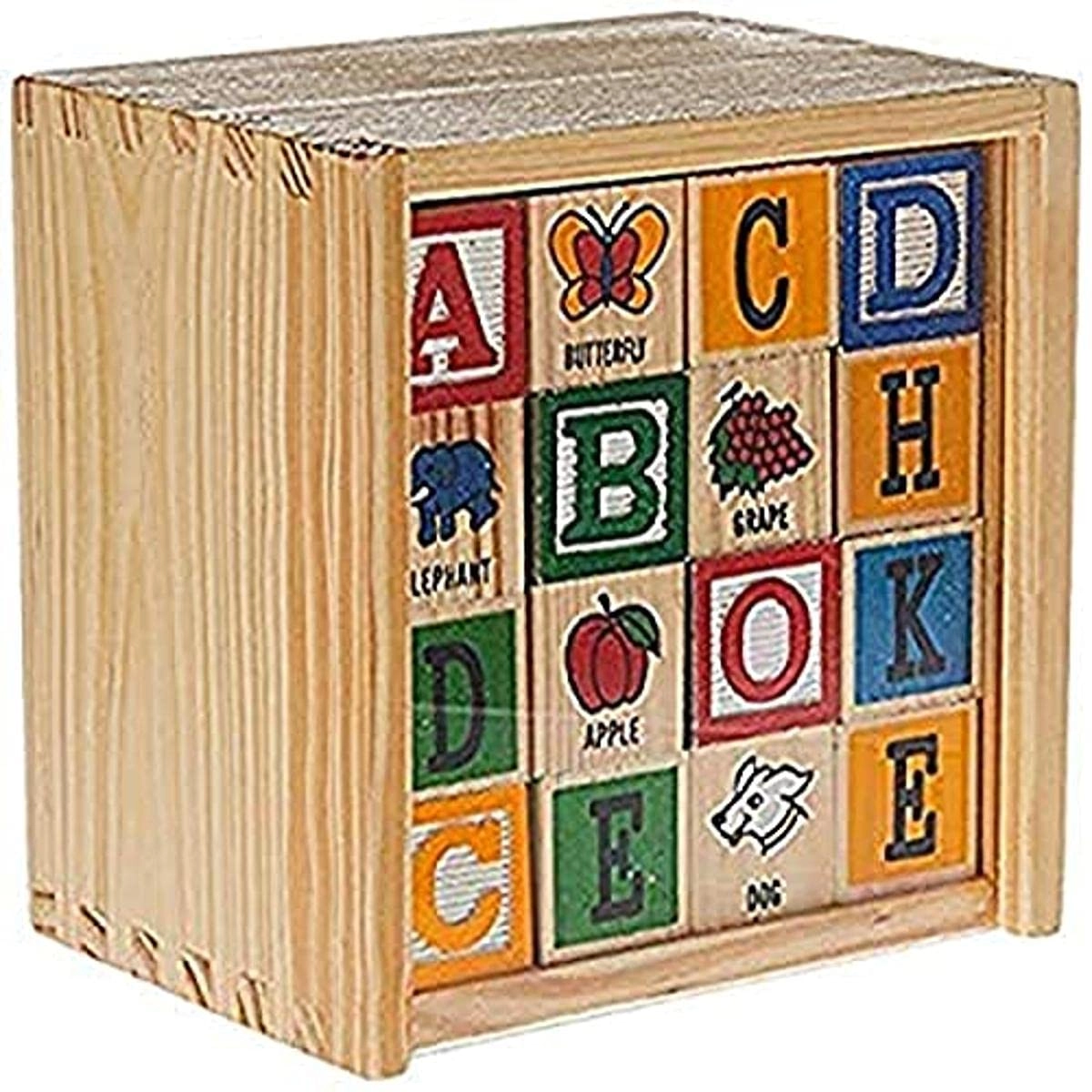 Schylling Alphabet Wood Blocks - 3 years and up 48 pieces