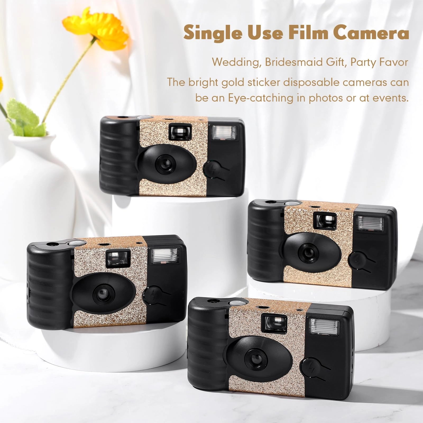 Disposable Film Camera - 4 Pcs Flash 27 Exposure 34mm
