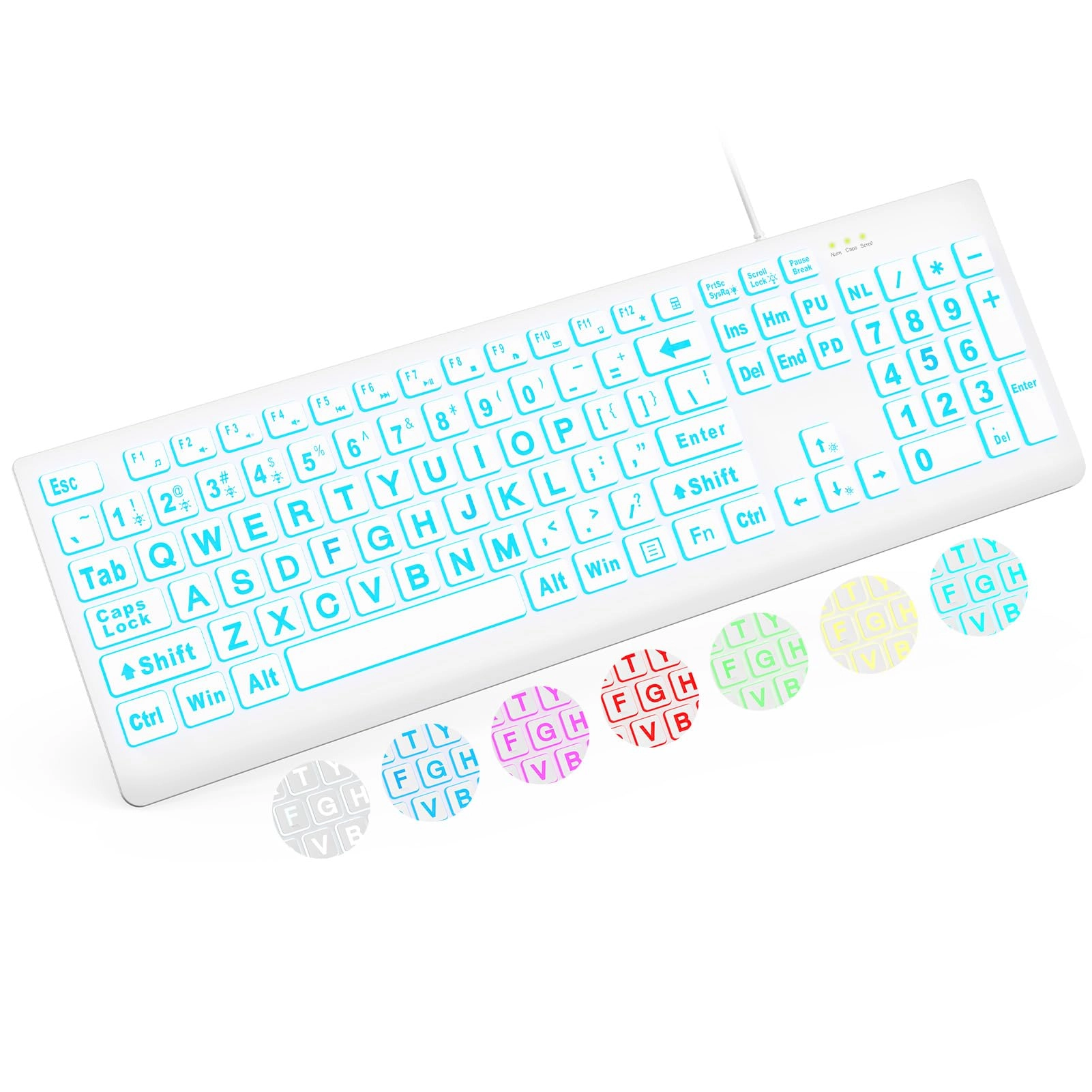 Large Print Backlit Keyboard - Standard Wired