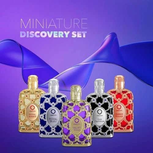 Amber Rouge Eau de Parfum 7.5ml + Royal Amber Eau de Parfum 7.5ml + Oud Saffron Eau de Parfum 7.5ml + Velvet Gold Eau de Parfum 7.5ml + Royal Bleu Eau de Parfum 7.5ml