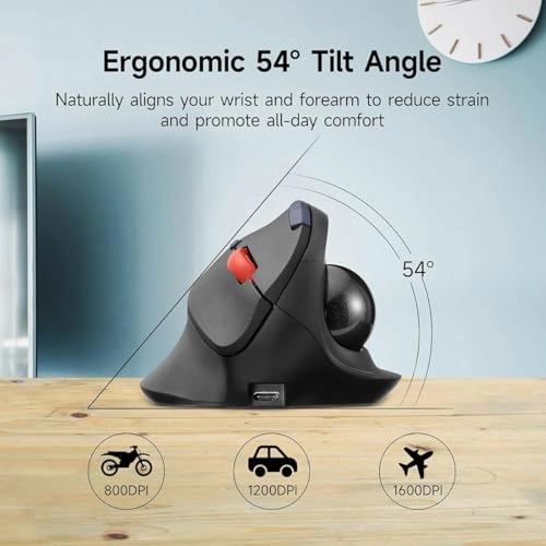 Ergonomic Trackball Mouse - Wireless
