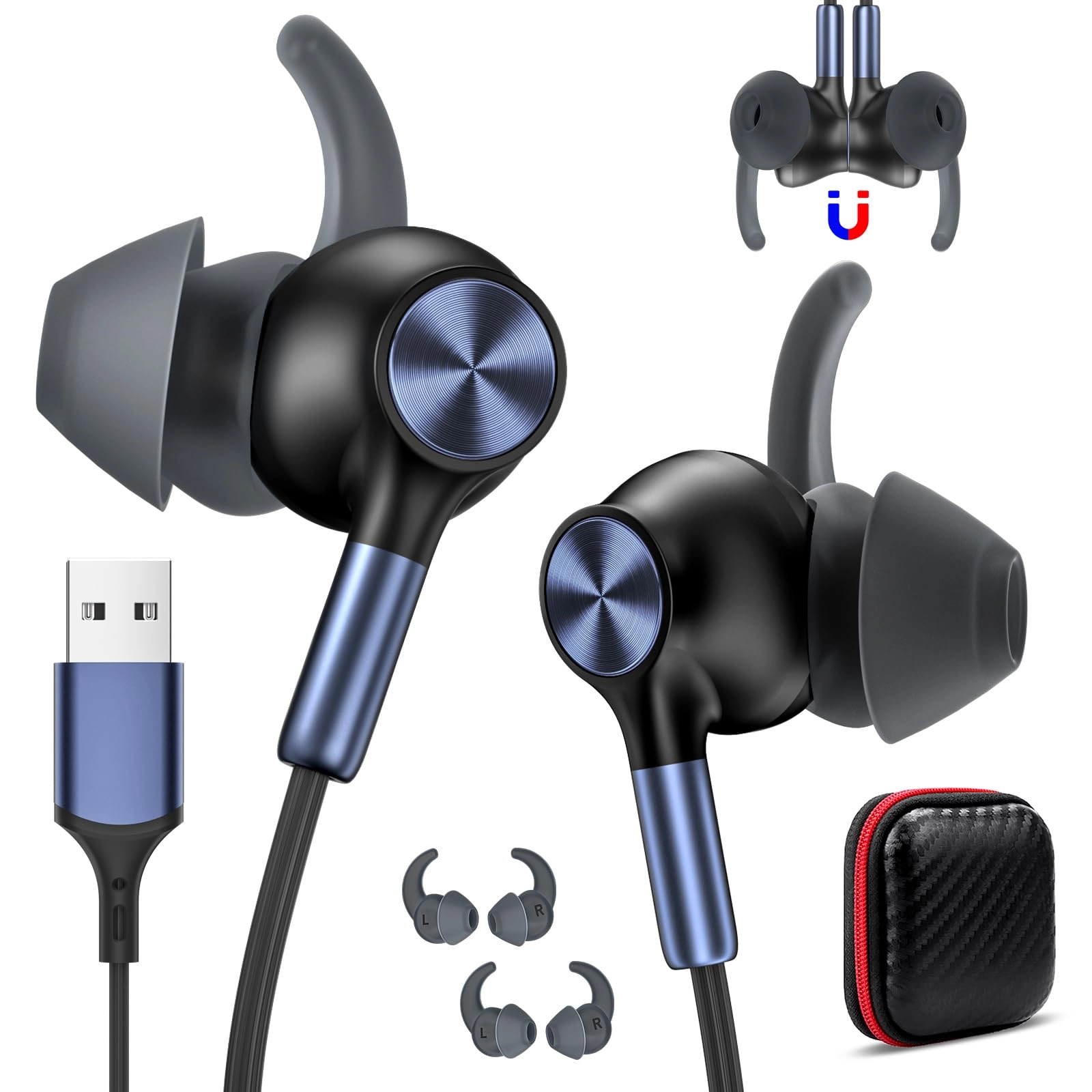 AIAUXAI USB Headset Wired Headset