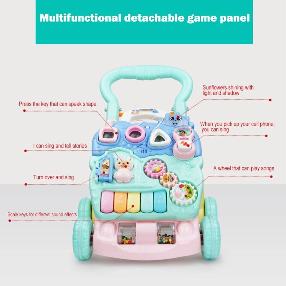 Baby Musical Activity Walker - 2-in-1 Music Lights