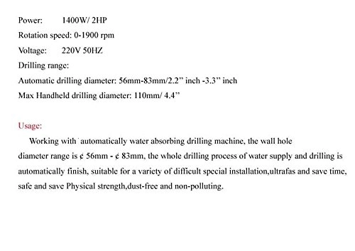 Wall Drilling Robot - 83mm 1400W Core Drill