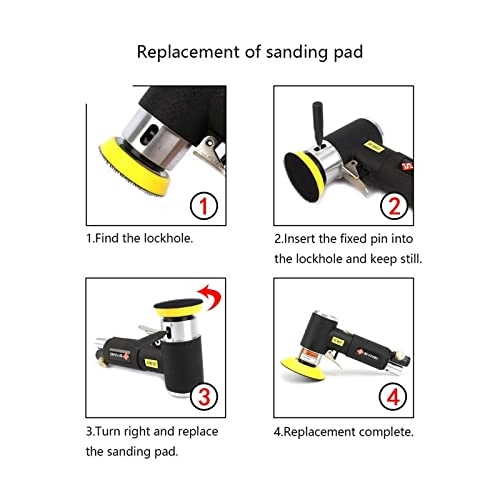 Buffer pneumatic polishing machine - 5" Air sander